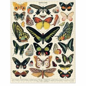 Cavallini & Co. Butterflies 1,000-Piece Puzzle Colorful Butterfly Jigsaw Puzzle